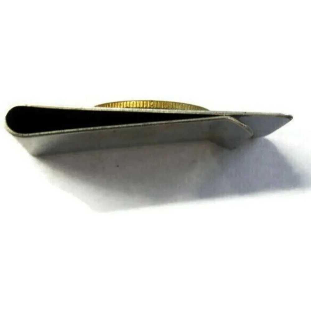 L200 Republica Italiana Money Clip Stainless Steel Wallet Cash ID Holder Silver
